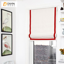 DIHIN HOME Modern Red and White Striped Roman Shade Roman Blinds For Living Room 2024 - buy cheap