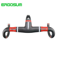 ERGOSUM Carbon Road Bike 400/420/440mm UD Matte Integrated Handlebars With Stem Black Carbon Road Bicycle Handlebar 2024 - buy cheap