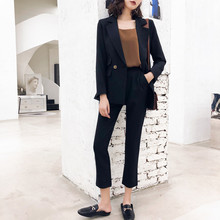Fashion casual lady spring and autumn suit suit wild thin small suit pants suit temperament two-piece  Businness Work Wear Suits 2024 - buy cheap