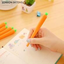 Jonvon Satone 4pcs Creative Carrot Simulation Neutral Pen Cute Korean Stationery Gel Pen Office School Supplies Black Gel-ink 2024 - buy cheap