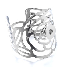 New Snap Jewelry Silver 18mm Metal Snap Button Bracelet for Women Snap Jewelry Pulseras Button Bracelet 2024 - buy cheap