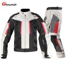 Riding Tribe-traje de carreras para motocicleta a prueba de viento, armadura de equipo de protección, chaqueta y pantalones de motocicleta, Protector de cadera, conjunto de Moto 2024 - compra barato