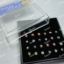 Fashion Cool New wholesale jewelry lots 48pcs pretty enamel Nose Studs body pierce free shipping LB311 2024 - buy cheap