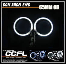 2PCs/Lot 65MM CCFL Angel Eyes Auto Halo Rings Kit W/ Inverter Ultra Bright Automotive Vehicle Headlight Driving Fog Lights Bulb 2024 - buy cheap