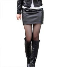 Женская пикантная черная облегающая мини-юбка-карандаш из искусственной кожи с высокой талией в винтажном стиле ретро для офиса 2024 - купить недорого