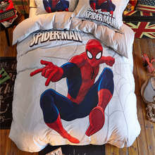 kids 3d printed bedding marvel spider man bedding single twin full queen size bed sheet set disney duvet cover boys home textile 2024 - buy cheap