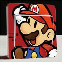 1 шт. оптический переключатель наклейки Super Mario Bros. росписи съемные настенные наклейки виниловые наклейки клип детская комната de 2024 - купить недорого