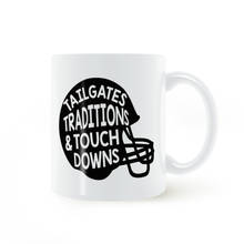 Tailgates, traditions and touchdowns football Mug Coffee Milk Ceramic Cup Creative DIY Gifts Home Decor Mugs 11oz T773 2024 - buy cheap