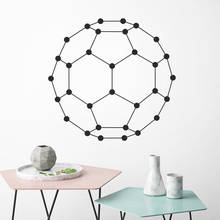 Carbon Molecule Vinyl Wall Decal Home Decor Removable Science Wall Stickers Bedroom Class Room Abstract Decals Chemistry Z216 2024 - buy cheap