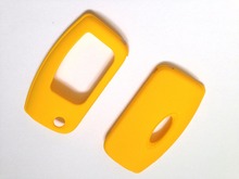 Capa de plástico rígido amarelo com proteção para chave remota, capa com 3 botões para ford fiesta focus c-max galaxy kuga mondeo s-max 2024 - compre barato