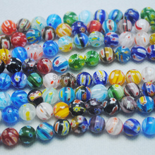 144 Pieces / Lot Flower Glass Bead Round Ball Loose Beads Accessorie DIY fashion fittings Size 8mm 2024 - buy cheap