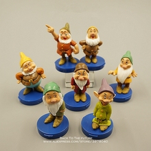 Disney-figuras de acción de los siete enanitos, muñecos de Blancanieves, 6cm, 7 unids/set/Set 2024 - compra barato