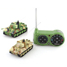 Mini tanque con Control remoto para niños, juguete de simulación de tanque alemán Tiger, modelo militar con sonido, 1:72 2024 - compra barato
