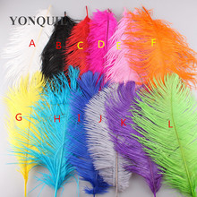 12 cores disponíveis 12 "-14"/30-35cm penas de avestruz plumagem flapper vestidos para artesanato diy acessórios 50 pçs/lote frete grátis 2024 - compre barato