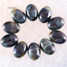 Oval 13x18MM Natural Stone Blue Tiger's Eye CAB Cabochon For Making Necklace Pendant Bracelets Earrings 10PCS K1582 2024 - buy cheap