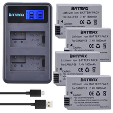 Baterías de la Cámara LPE8 LP E8 de 1800mAh, 4 Uds., Cargador USB Dual LCD para Canon EOS 550D 600D 650D 700D Rebel X4 X5 X6i X7 2i T3i 2024 - compra barato