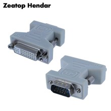 Adaptador de conector de vídeo, convertidor DVI a VGA macho (15 pines), DVI-I analógico hembra (24 + 5), 1 Uds. 2024 - compra barato