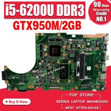 X756UX Laptop motherboard For Asus X756U X756UWK X756UX X756UJ X756UB X756UV mainboard I5-6200/6198U GTX950M/2G DDR4 Memory slot 2024 - buy cheap