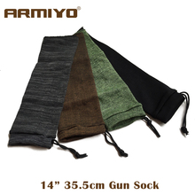 Armiyo 14" Knit Gun Sock Polyester Silicone Moisture Proof Dustproof Pistol Protector Holster Storage Sleeve Fabric Hunting 2024 - buy cheap