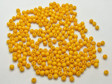 1000 Matte Neon Mustard Color Acrylic Round Seed Beads 4mm(0.16") Spacer 2024 - buy cheap