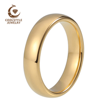 5mm aliança de casamento de ouro de tungstênio, anel de noivado para homens e mulheres, polido doméstico, ajuste confortável 2024 - compre barato