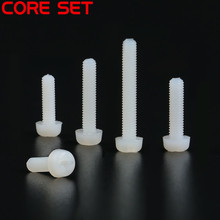 50pcs M3 Cross Pan Head Nylon Screws Plastic Phillips Screw ISO7045 DIN7985 GB818 2024 - buy cheap