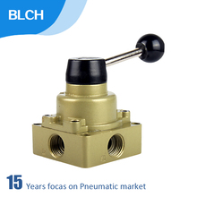 BLCH Manual Valve Cylinder Switch Spanner Directional Valve HV 4-WAY ROTARY VALVE 1/4" 3/8 1/2" BSPT Pneumatic Hand Lever Valves 2024 - buy cheap