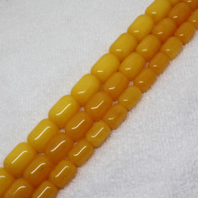 10x14-15x20mm Yellow Jades Tube Barrel DIY Loose Beads 15" 2024 - buy cheap