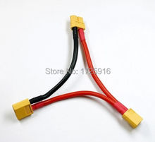 XT60 One Female To Two Male 14AWG Soft Silicone Wire Switch Cable Connector L=100mm 2024 - buy cheap
