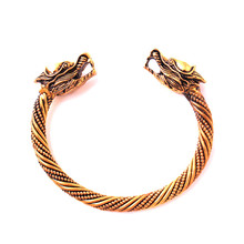 Viking Style Bangle For Women Men Chinese Traditional Animal Dragon Pattern Open Bracelet Jewelry Zinc Alloy Dropshipping 2024 - buy cheap