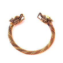 Pulseira estilo viking feminina e masculina, animal tradicional chinês padrão dragão pulseira aberta liga de zinco dropshipping 2024 - compre barato