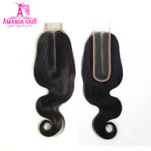 Перуанские человеческие волосы Аманды, кудрявые волосы с эффектом Ким K, волнистые волосы без повреждения кутикулы 2x6, средней части, кружевные застежки, плотность 130%, предварительно выщипанные волосы 2024 - купить недорого