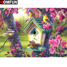 HOMFUN Full Square/Round Drill 5D DIY Diamond Painting "Bird house" Embroidery Cross Stitch 5D Home Decor A01208 2024 - buy cheap