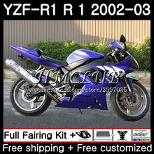 Body For YAMAHA YZF R 1 YZF 1000 YZF-R1 2002 2003 20HC.13 YZF R1 02 03 YZF-1000 YZF1000 YZFR1 02 03 Fairing Frame Stock blue hot 2024 - buy cheap