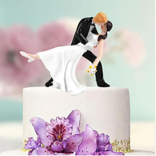 Elegant Synthetic Resin Bride&Groom Cake Topper Wedding Decoration Figurine Gift Valentine's Day Engagement Decor Anniversar 2024 - buy cheap