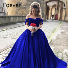 2019 New Ball Gown Prom Dresses Long Sweetheart Satin Floor Length Lace Up Back Short sleeve Formal Evening Party Dresses 2024 - buy cheap