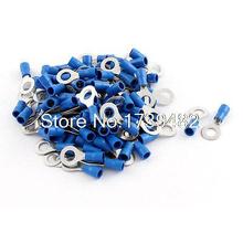 100 Pcs Ring Tongue Pre Insulated Terminals Connector Blue for AWG 12-10 Cable 2024 - buy cheap