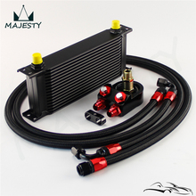 Kit de líneas de aceite para enfriador de aceite AN-8 de 16 filas + adaptador de filtro 3/4x16/M20 x 1,5 2024 - compra barato