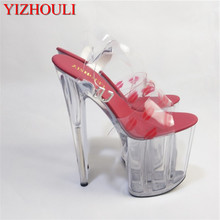 The new 2018 slipper wedding shoes 20 cm high heels and sexy sandals Paris fashion Sandals 2024 - buy cheap