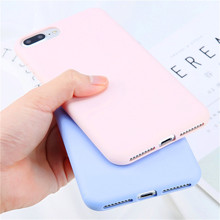Candy Macaron Soft Cover For iPhone 11 Pro Max Xs Max Xr X 8 7 6 6S Plus 5 5S SE 7Plus 8Plus Case Gel Silicone Phone Protector 2024 - buy cheap