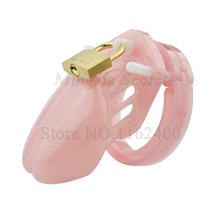 Sex Shop Plastic Male Chastity Device Cock Cage With 5 Size Rings,Penis Rings,Chastity Lock,Chastity Belt,BDSM Sex Toys For Man 2024 - buy cheap