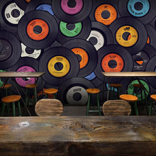 Papel de parede mural personalizado, moderno, álbum, colagem, bar, café, ktv, sala de estar, fundo, mural, decoração para casa 2024 - compre barato