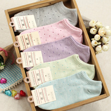 Calcetines tobilleros finos para mujer, medias de lunares pequeños, 20 piezas = 10 pares 2024 - compra barato