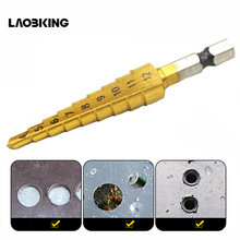 1pcs HSS Steel Titanium Step Drill Bit 4-12mm Step Cone Cutter Tools Woodworking Wood Metal Drills 2024 - buy cheap