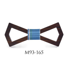 Wooden Bow Tie Classic Brown Groomsmen Wood Bowtie Mens Accessory Wedding Gift 2024 - buy cheap