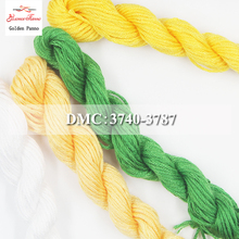 Golden Panno,DMC3740-3787 Multcolor 10 шт./лот 1,2 м, длина ниток, вышивка крестиком, хлопковые шитья, наборы ниток для вышивания 2024 - купить недорого