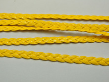 32.8 Feet Yellow Flat Braided  Leatherette String Jewelry Cord Flat Woven 5X1mm 2024 - buy cheap