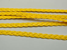 Cuerda de polipiel trenzada para joyería, cordón plano amarillo de 32,8 pies, 5x1mm 2024 - compra barato