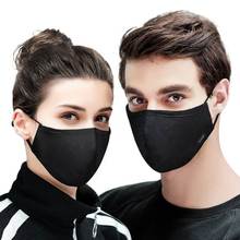 Kpop Cotton Black Mask mouth face Mask Anti PM2.5 dust Mouth Mask with 6pcs Activated Carbon Filter korean Mask Fabric Face Mask 2024 - купить недорого