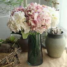 Flor artificial hortênsia para decoração de casamento flor de seda europeia hortênsia para decoração de casa flores falsas 2024 - compre barato